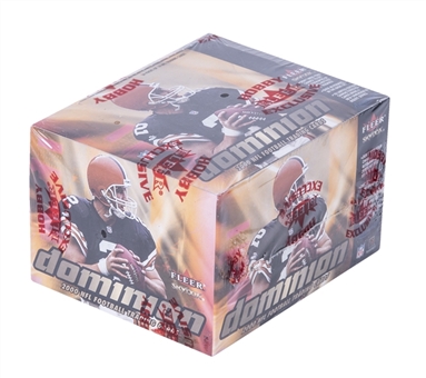 2000 Fleer Dominion Football Unopened Hobby Box (36 Packs) - Possible Tom Brady Rookie Card